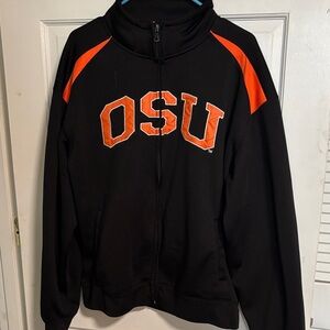 OSU Black & Orange Zip-Front Track Jacket
